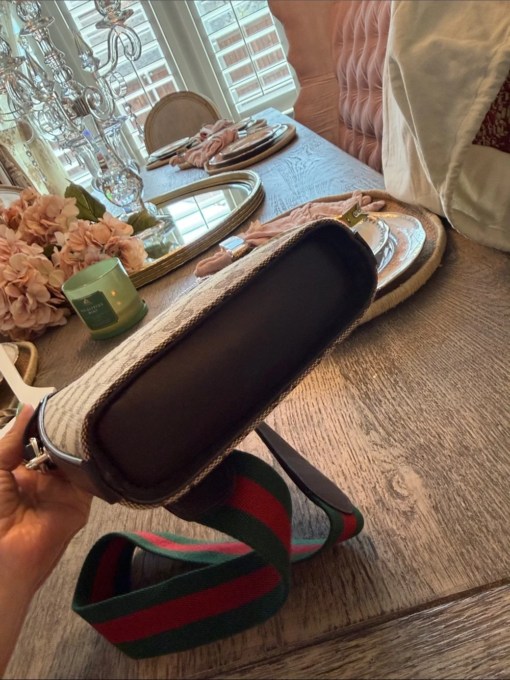 NWT GUCCI Horsebit 1955 bucket cloth handbag